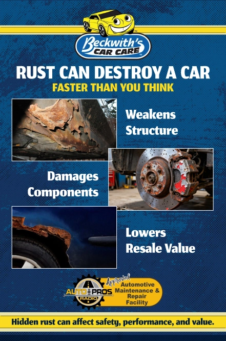 car rust damage undercarriage and body panel affecting safety and resale value