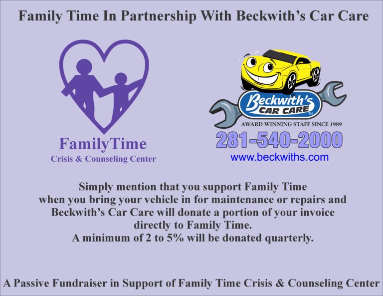 FamilyTime Crisis partners with Beckwith's Car Care